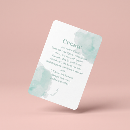 Nahaufnahme der Date Card aus der Kategorie Create mit einem kleinen gemeinsamen Ritual als Aufgabe